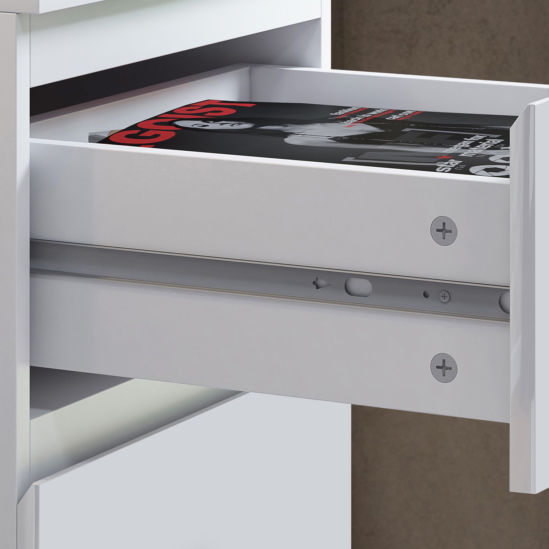 FWStyle Stora 4 Drawer Chest of Drawers - Matt White