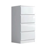 FWStyle Stora 4 Drawer Chest of Drawers - White Gloss Front