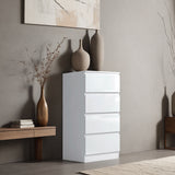 FWStyle Stora 4 Drawer Chest of Drawers - White Gloss Front