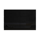 FWStyle Stora 6 Drawer Wide 3+3 Chest Of Drawers - Black Gloss Front