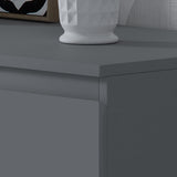 FWStyle Stora 8 Drawer Wide 4+4 Chest Of Drawers - Matt Dark Grey