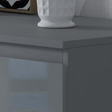 FWStyle Stora 8 Drawer Wide 4+4 Chest Of Drawers - Grey Gloss Front