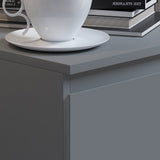 FWStyle Stora 2 Drawer Bedside Cabinet - Matt Dark Grey