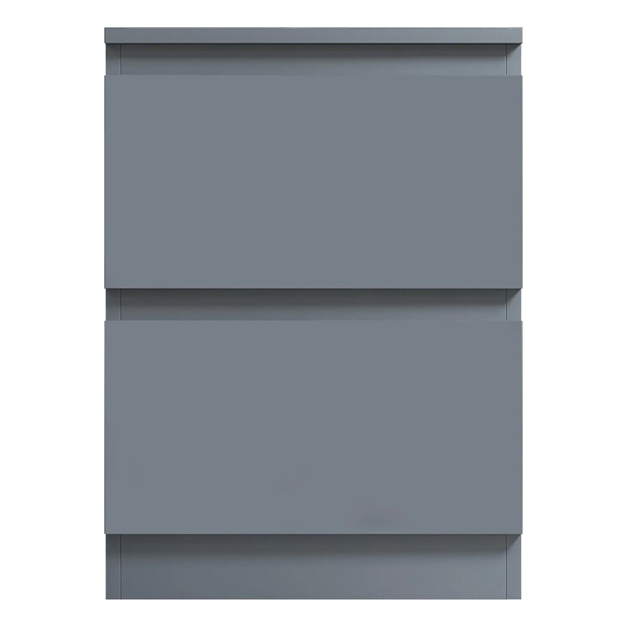 FWStyle Stora 2 Drawer Bedside Cabinet - Matt Dark Grey