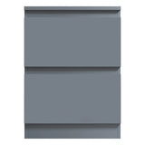 FWStyle Stora 2 Drawer Bedside Cabinet - Matt Dark Grey
