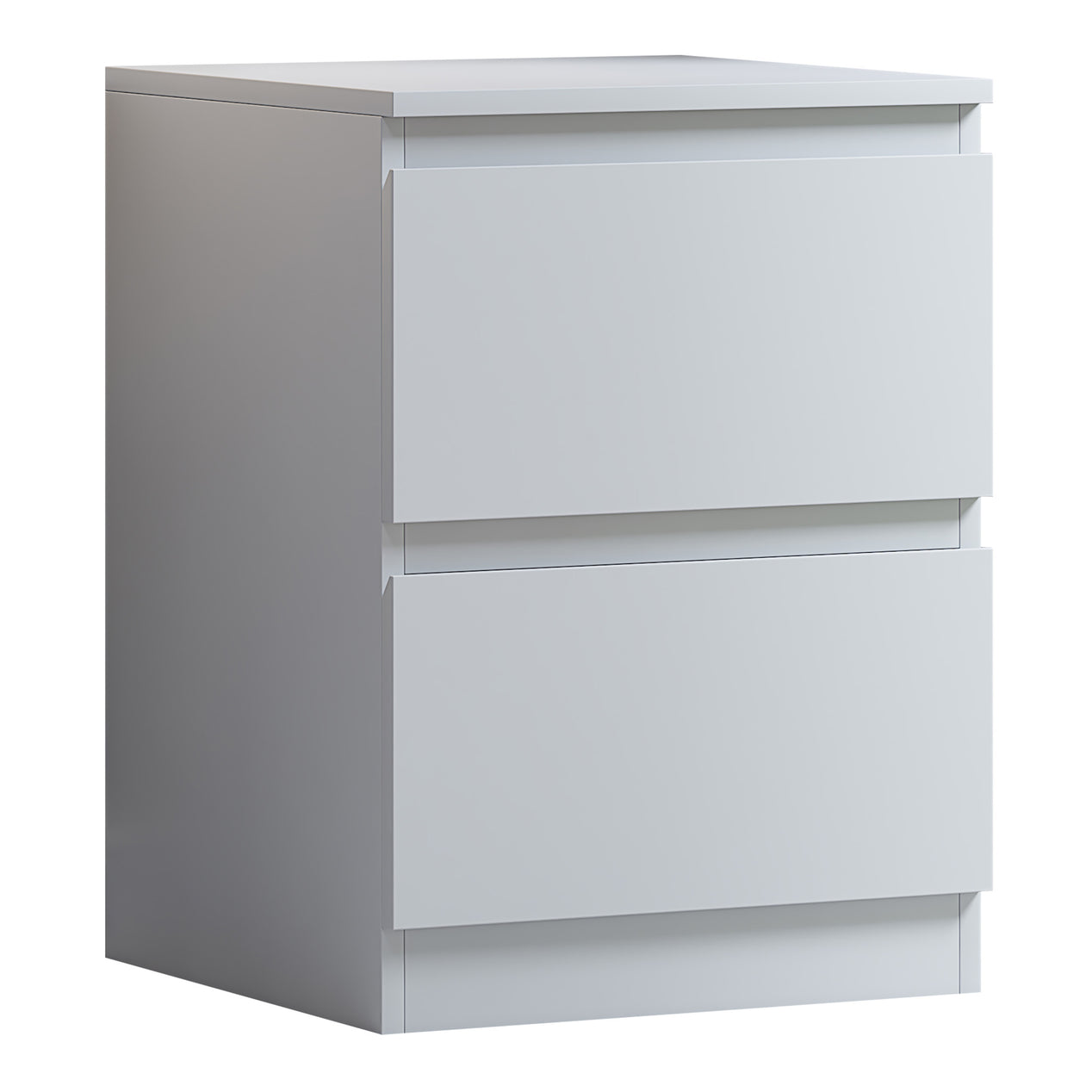 FWStyle Stora 2 Drawer Bedside Cabinet - Matt White