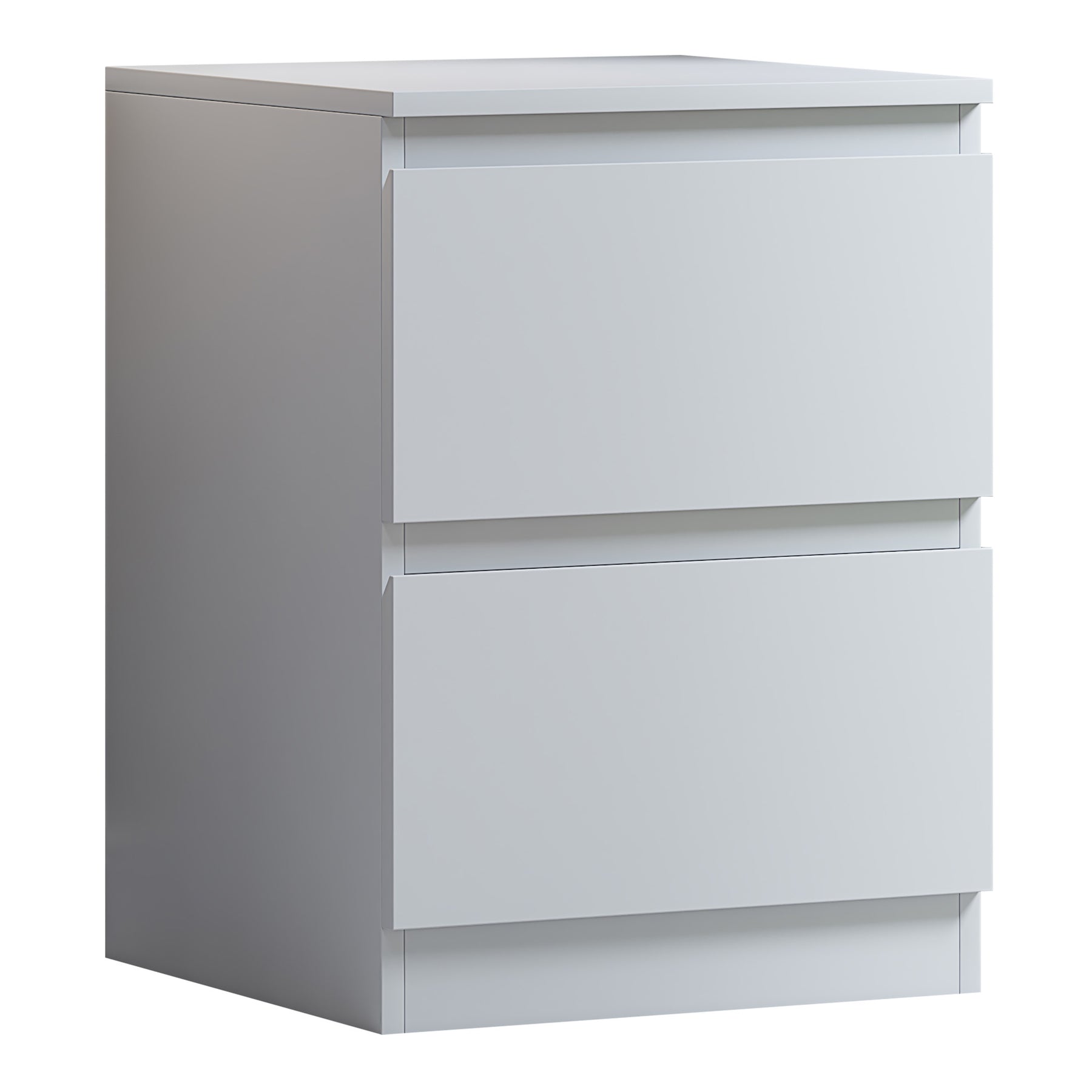 FWStyle Stora 2 Drawer Bedside Cabinet - Matt White