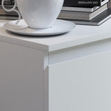 FWStyle Stora 2 Drawer Bedside Cabinet - Matt White
