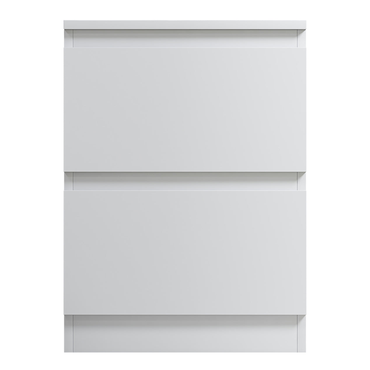 FWStyle Stora 2 Drawer Bedside Cabinet - Matt White