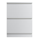 FWStyle Stora 2 Drawer Bedside Cabinet - Matt White