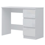 FWStyle Stora 3 Drawer Dressing Table - White Gloss Front