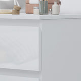 FWStyle Stora 3 Drawer Dressing Table - White Gloss Front