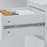 FWStyle Stora 3 Drawer Dressing Table - White Gloss Front