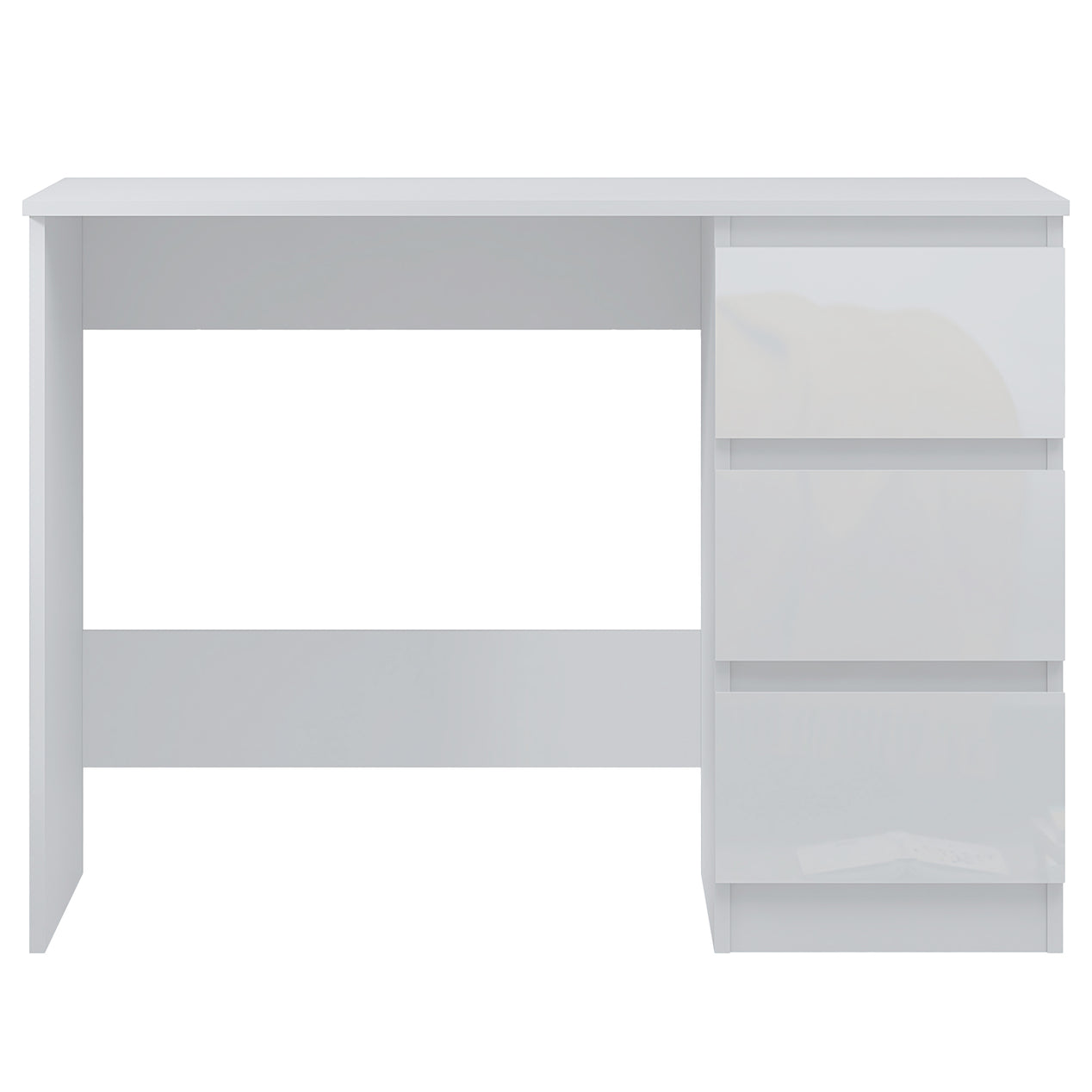 FWStyle Stora 3 Drawer Dressing Table - White Gloss Front
