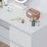 FWStyle Stora 3 Drawer Dressing Table - White Gloss Front