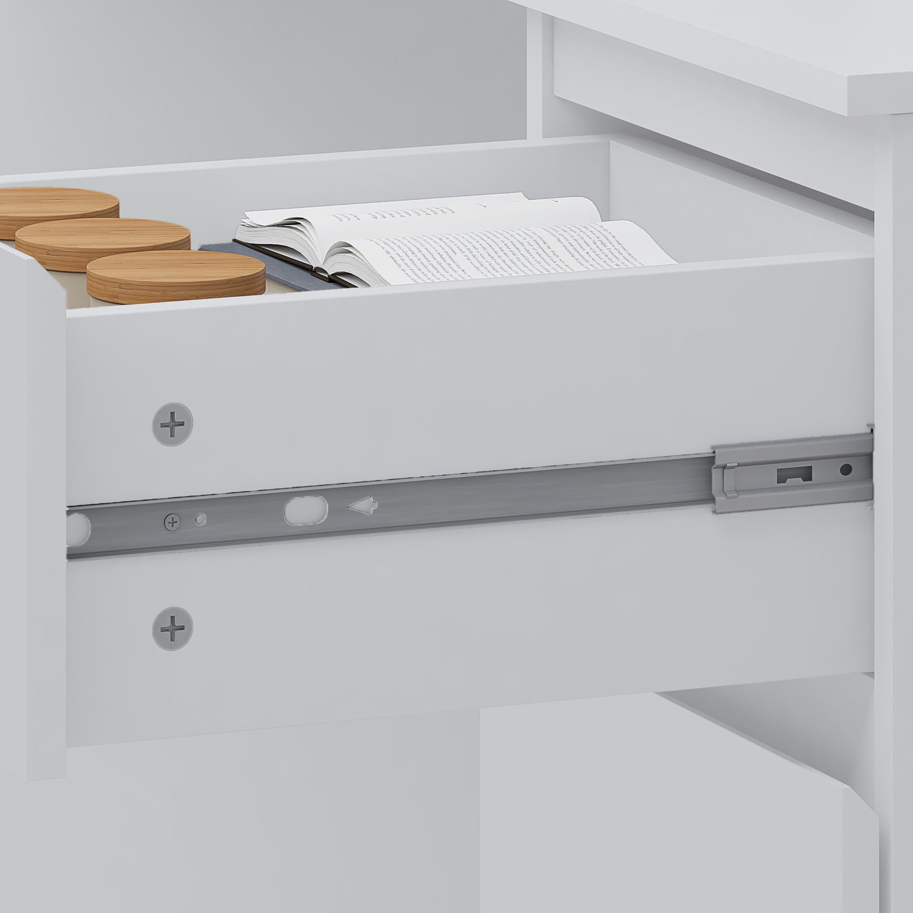 FWStyle Stora 3 Drawer Dressing Table - Matt White