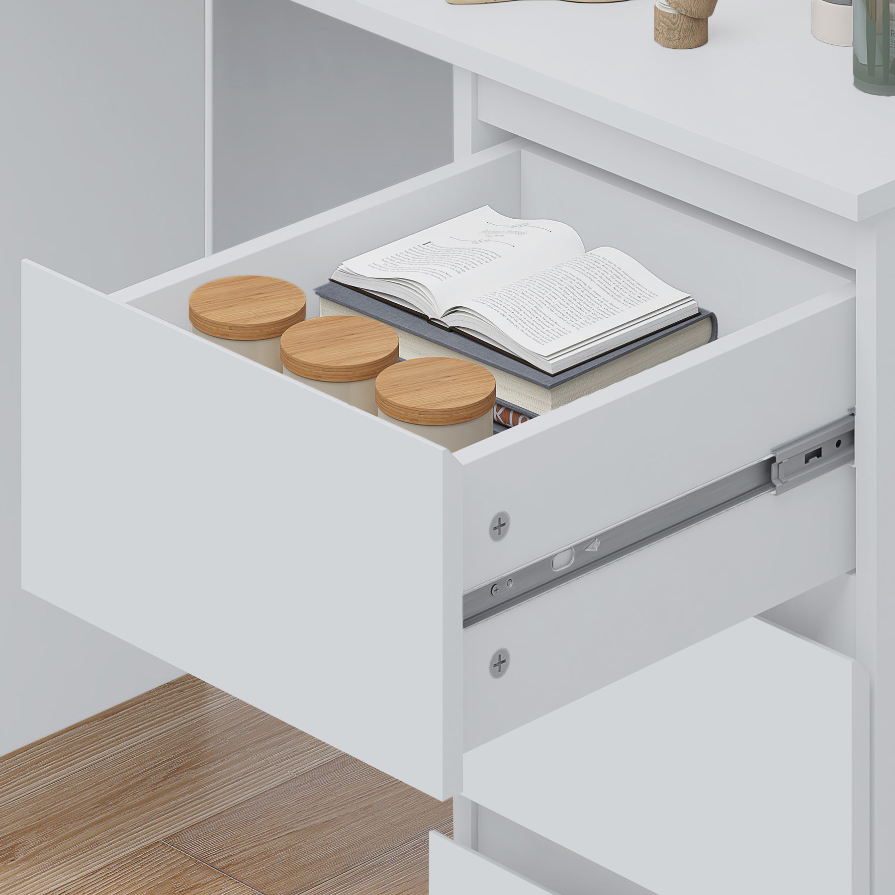 FWStyle Stora 3 Drawer Dressing Table - Matt White