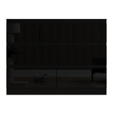 FWStyle Stora 7 Drawer Merchant Chest Of Drawers - Black Gloss Front