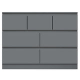 FWStyle Stora 7 Drawer Merchant Chest Of Drawers - Matt Dark Grey