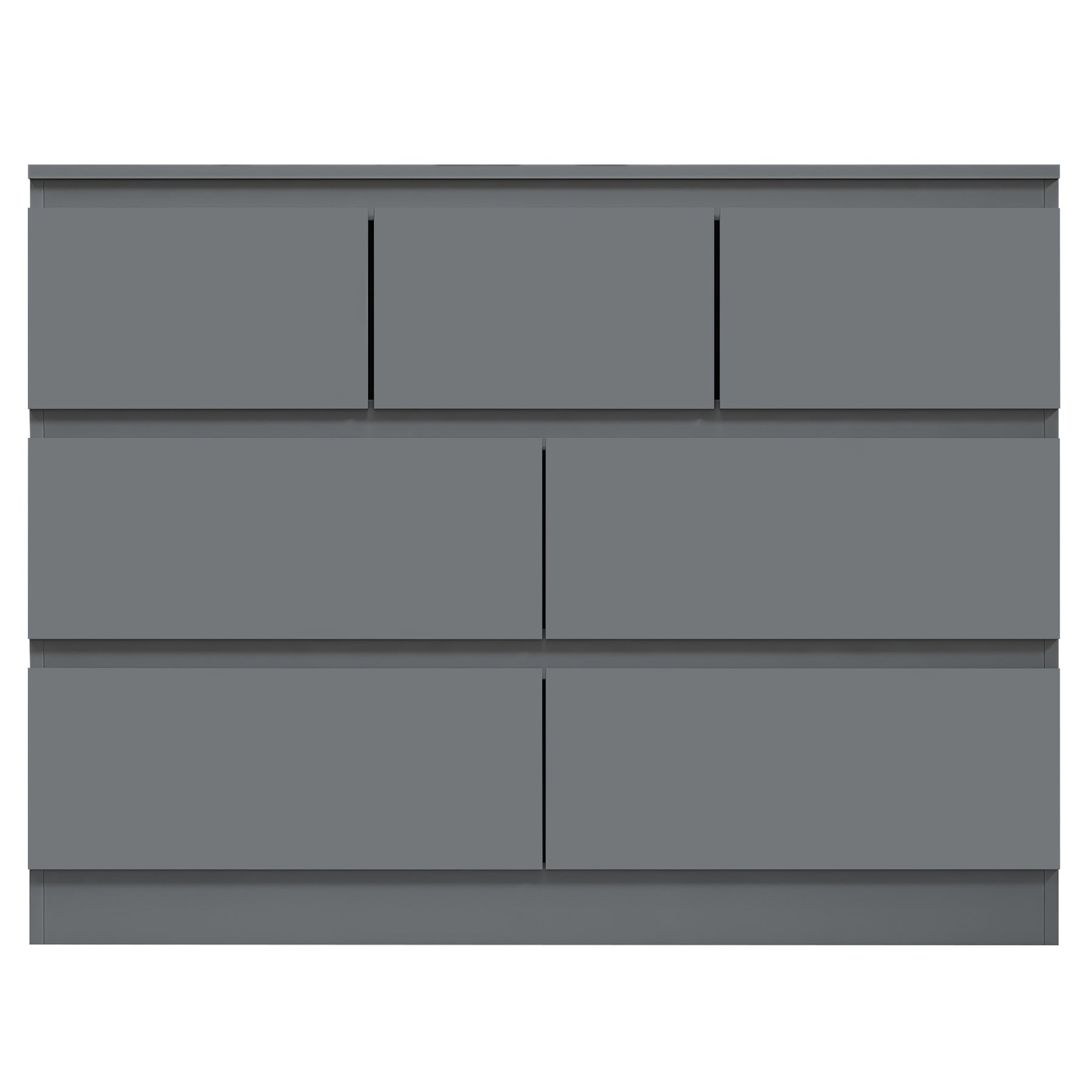 FWStyle Stora 7 Drawer Merchant Chest Of Drawers - Matt Dark Grey