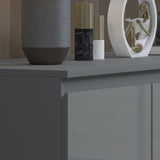 FWStyle Stora 7 Drawer Merchant Chest Of Drawers - Grey Gloss Front