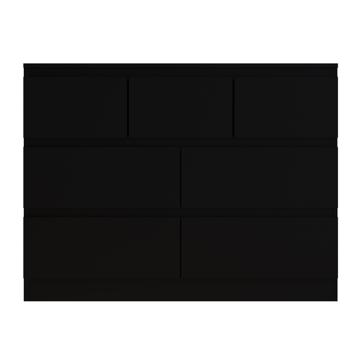 FWStyle Stora 7 Drawer Merchant Chest Of Drawers - Matt Black