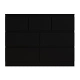 FWStyle Stora 7 Drawer Merchant Chest Of Drawers - Matt Black