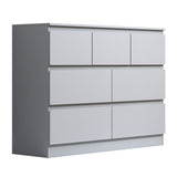 FWStyle Stora 7 Drawer Merchant Chest Of Drawers - Matt White