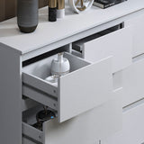 FWStyle Stora 7 Drawer Merchant Chest Of Drawers - Matt White