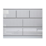 FWStyle Stora 7 Drawer Merchant Chest Of Drawers - White Gloss Front