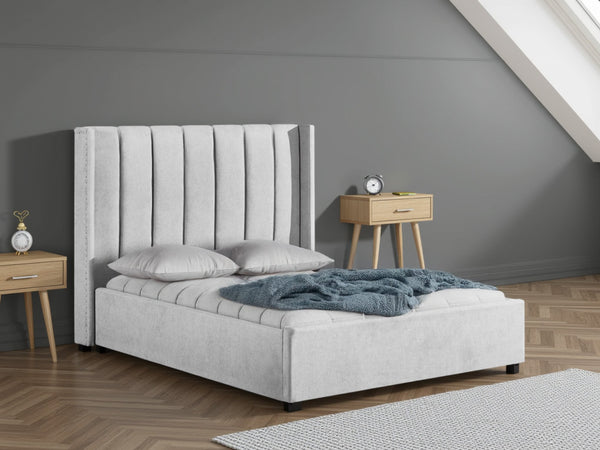 Amber Bed Frame Double Grey