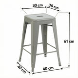 Bistro Pack Of 4 24 Silver Countertop Stools