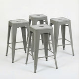 Bistro Pack Of 4 24 Silver Countertop Stools