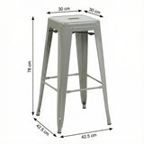 Bistro Pack Of 4 30 Silver Bar Stools