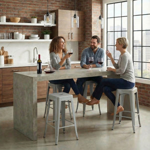 Bistro Pack Of 4 30 Silver Bar Stools