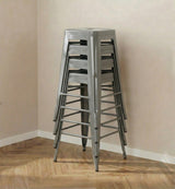 Bistro Pack Of 4 30 Silver Bar Stools