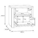 Surfinio Grey 1 Drawer 1 Open Shelf Bedside Cabinet