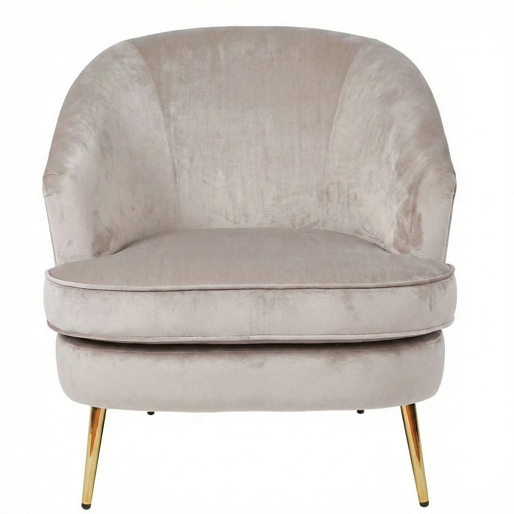 Loretta Armchair Stone Velvet Padded Cushioned Tub Chair