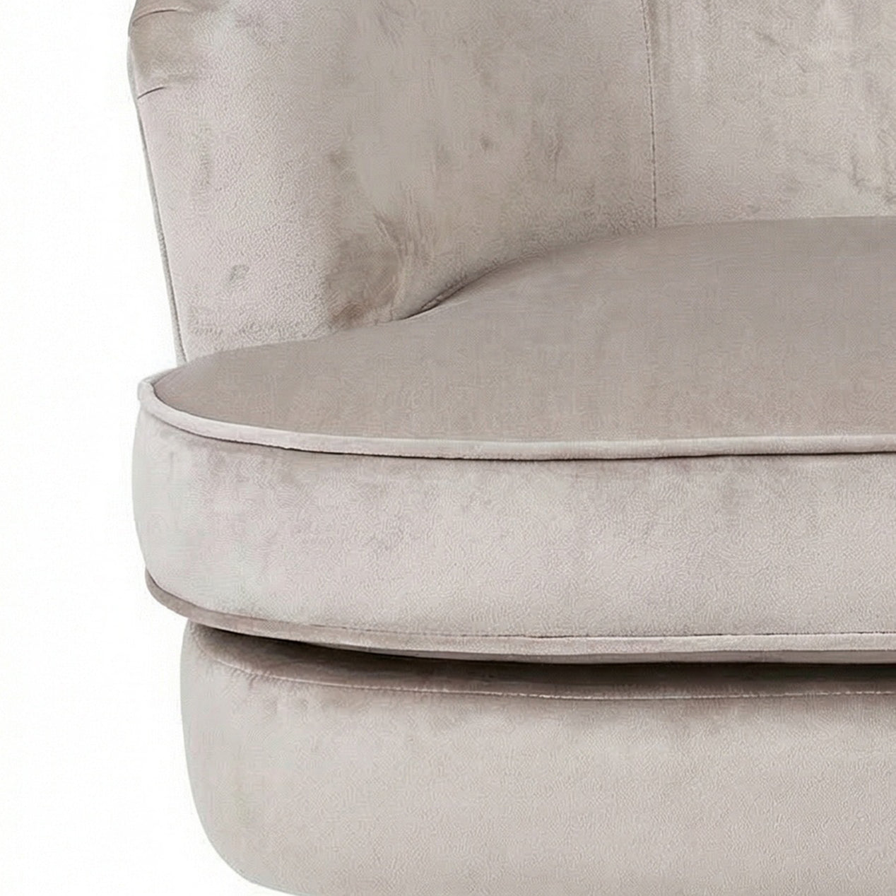 Loretta Armchair Stone Velvet Padded Cushioned Tub Chair