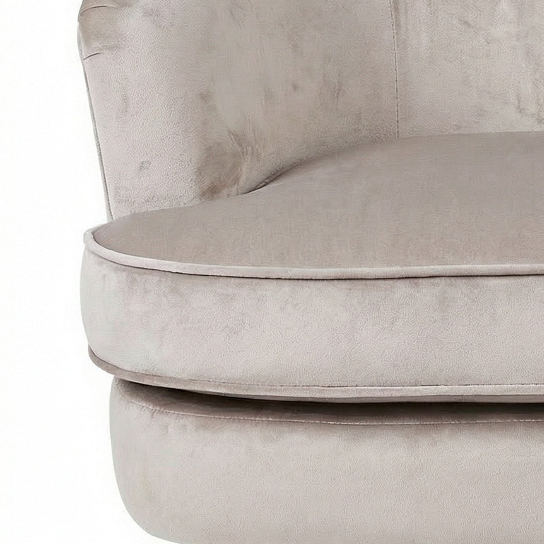 Loretta Armchair Stone Velvet Padded Cushioned Tub Chair
