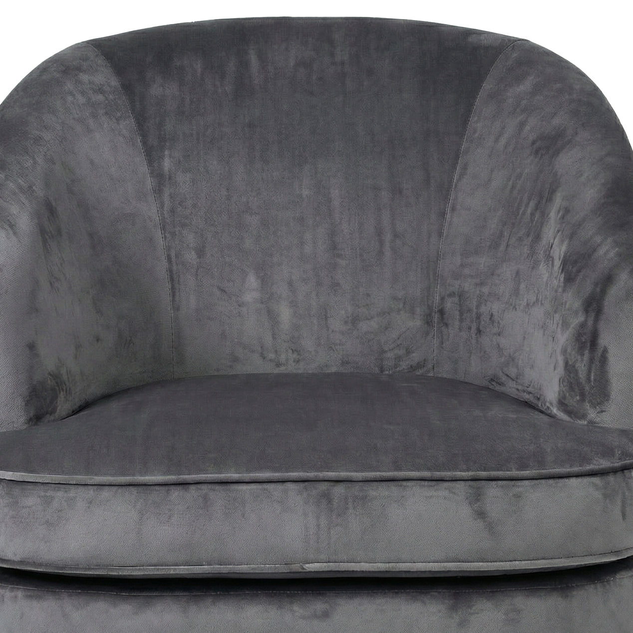 Loretta Armchair Grey Velvet Padded Cushioned Tub Chair