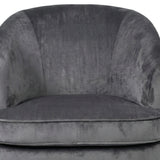 Loretta Armchair Grey Velvet Padded Cushioned Tub Chair