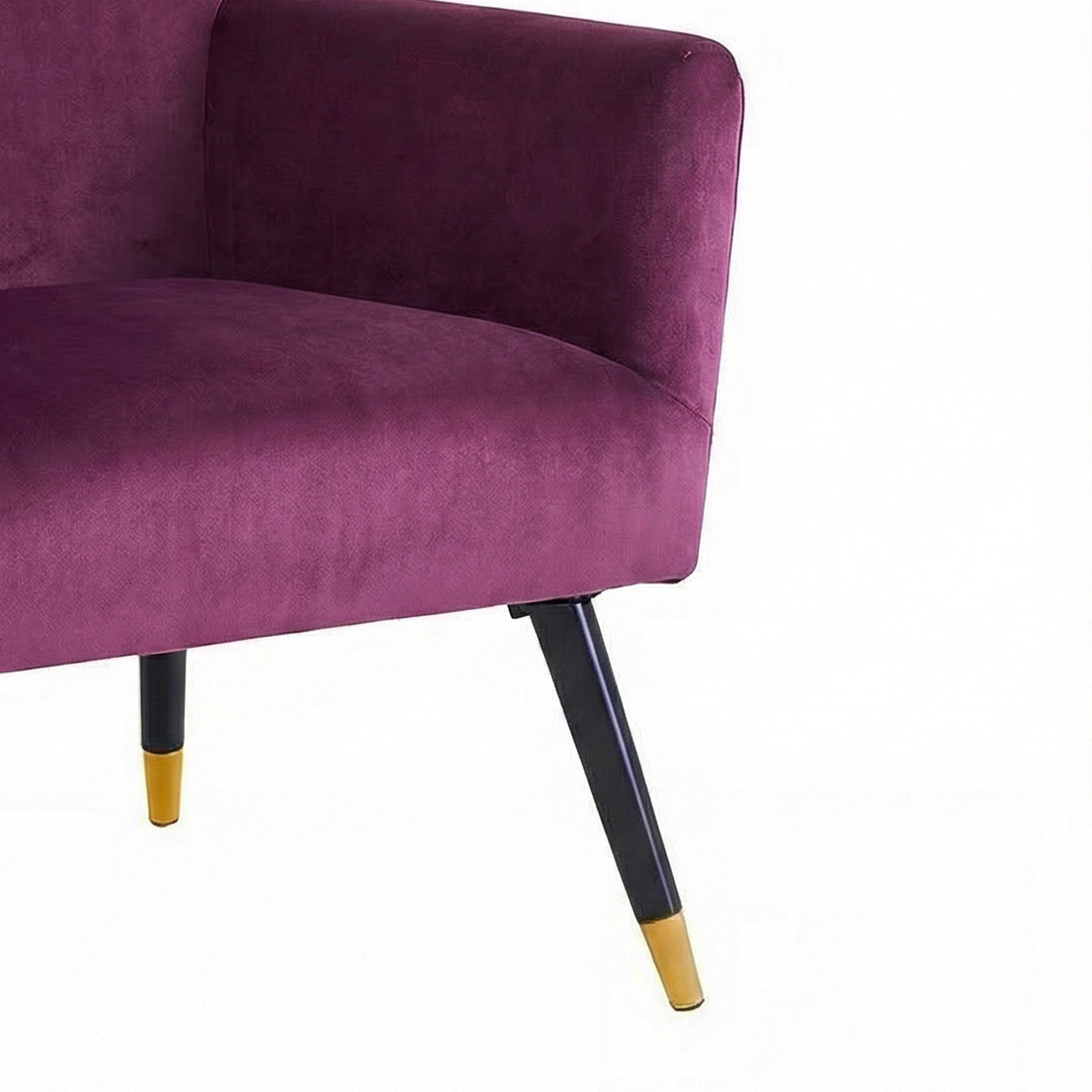Loretta Accent Chair Red Wine Velvet Button Detail Armchair