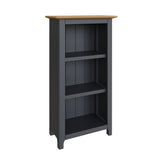 Taberno Oak 3 Tier Bookcase Graphite Blue
