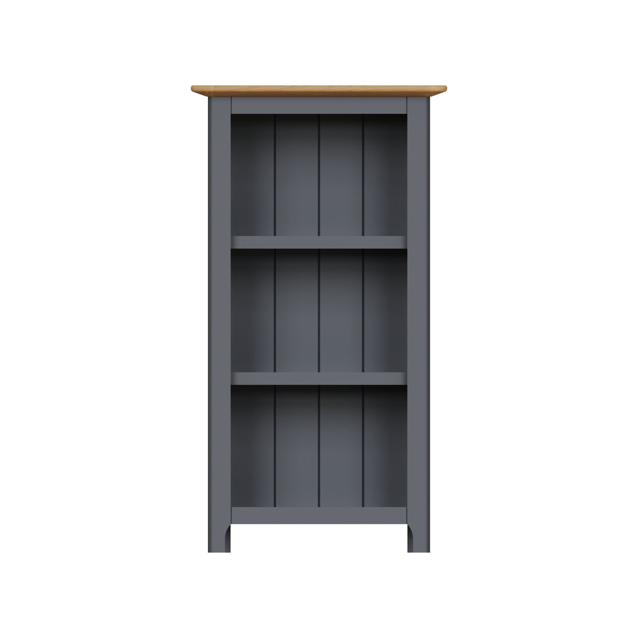 Taberno Oak 3 Tier Bookcase Graphite Blue