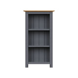 Taberno Oak 3 Tier Bookcase Graphite Blue