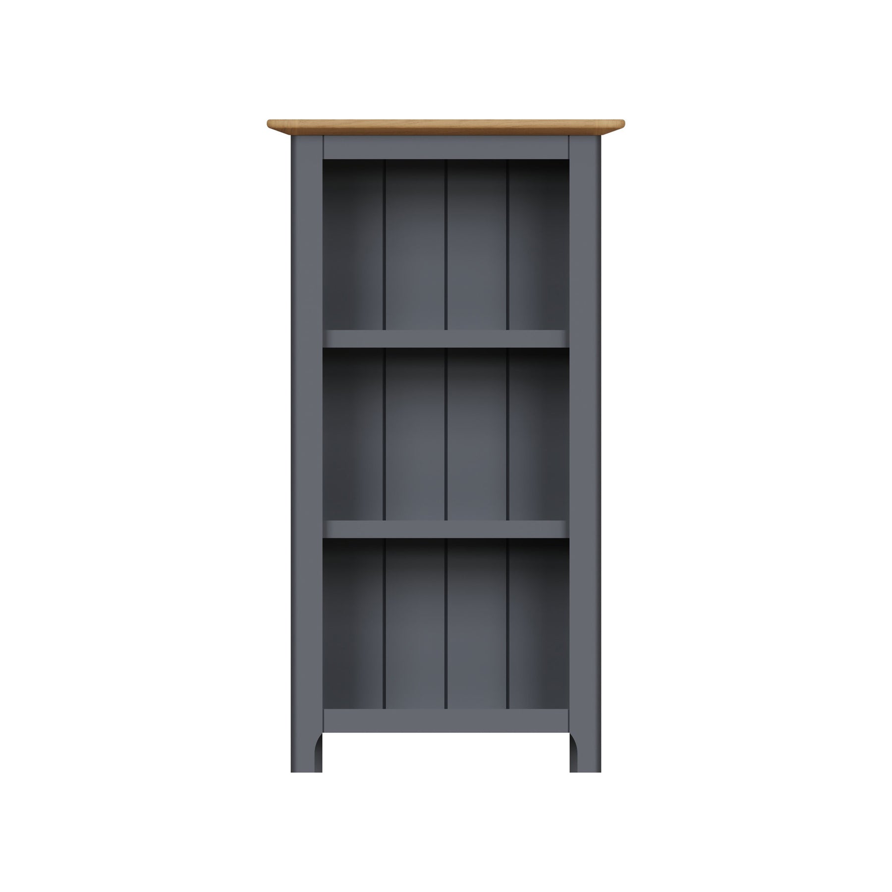 Taberno Oak 3 Tier Bookcase Graphite Blue