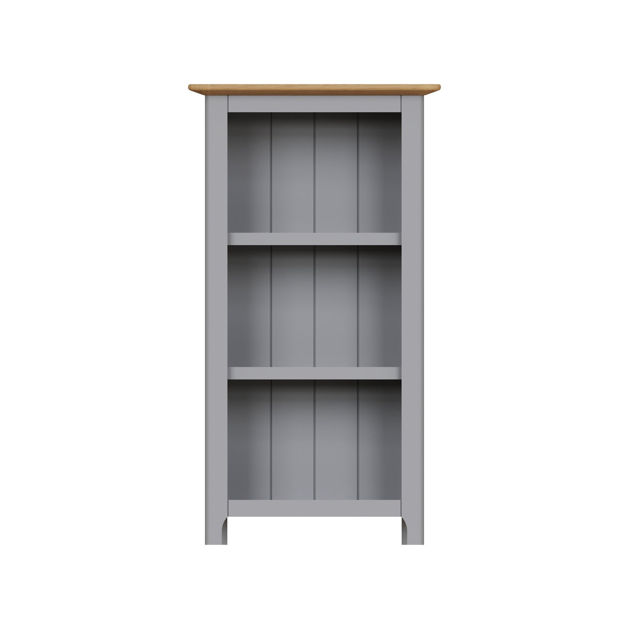Taberno Oak 3 Tier Bookcase Dove Grey