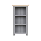 Taberno Oak 3 Tier Bookcase Dove Grey
