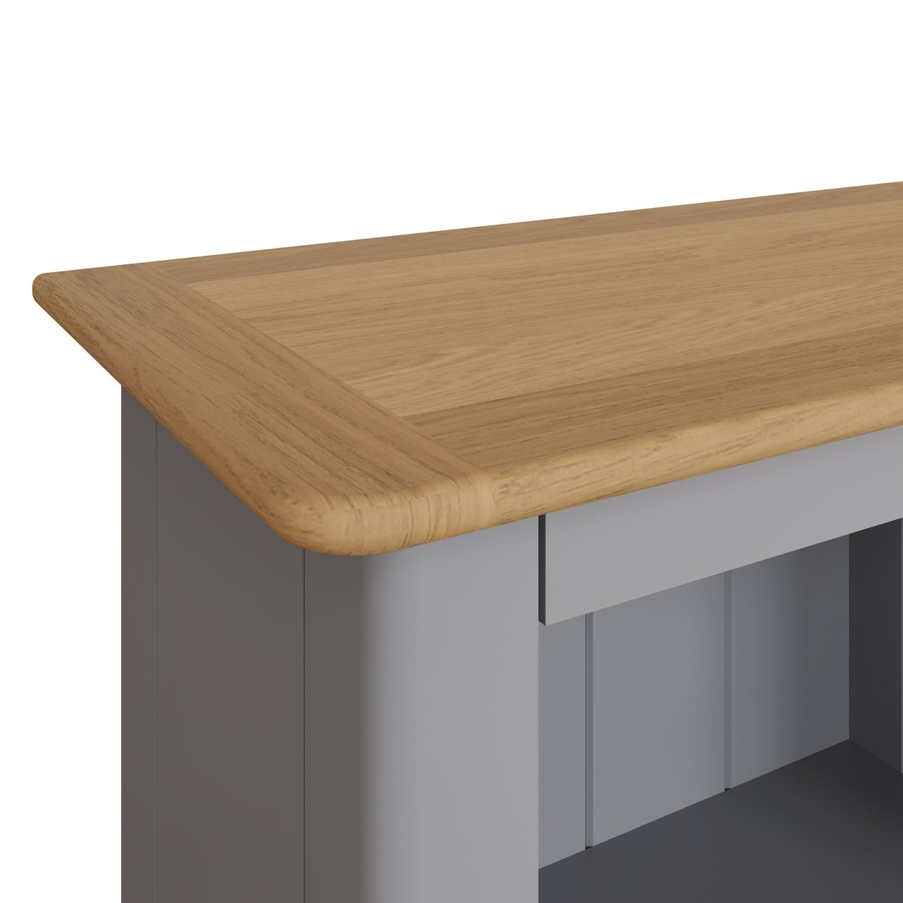 Taberno Oak 3 Tier Bookcase Dove Grey